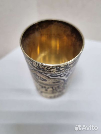 Серебряная стопка, 875 проба, Звезда