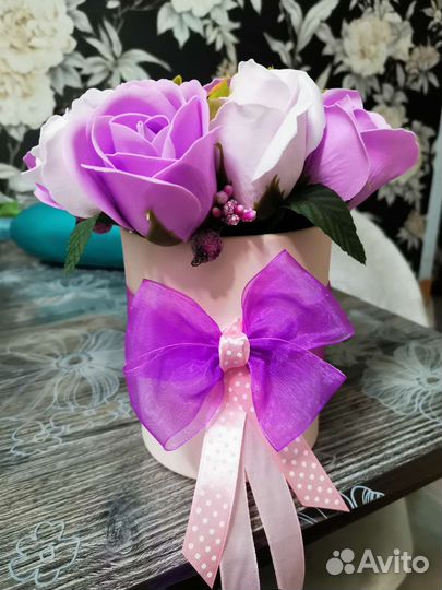 Букет из мыльных цветов