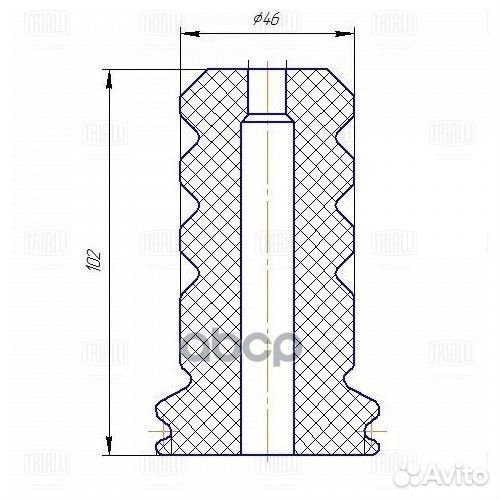 Буфер (отбойник) 1 шт.+кожух 1 шт. (универс. кмпл