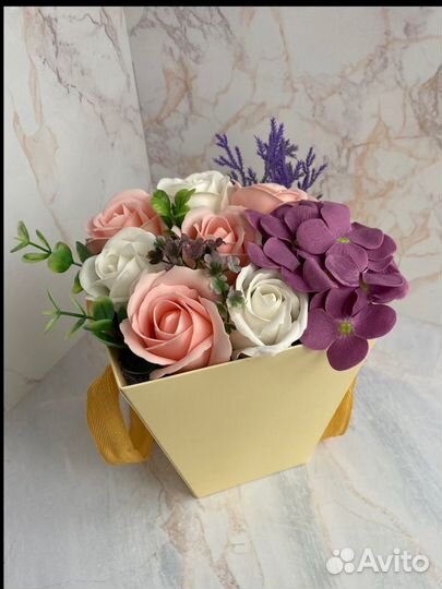 Букет из мыльных роз