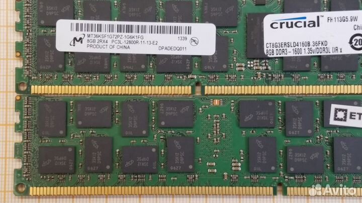 Crucial CT8G3ersld4160B.36FKD rdimm ECC REG 8GB