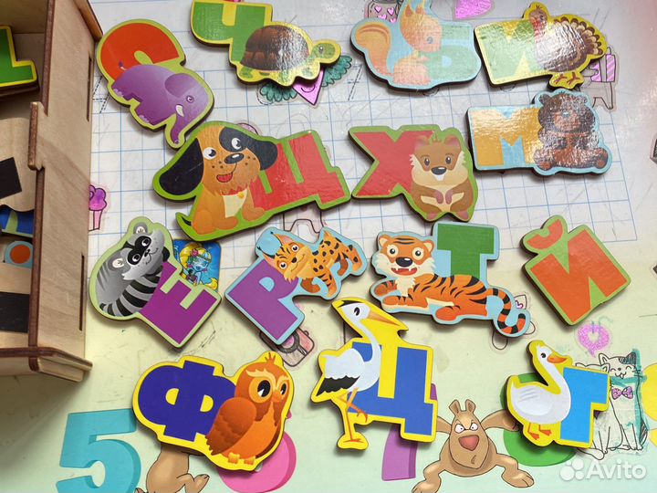 Магнитный алфавит (деревянный)