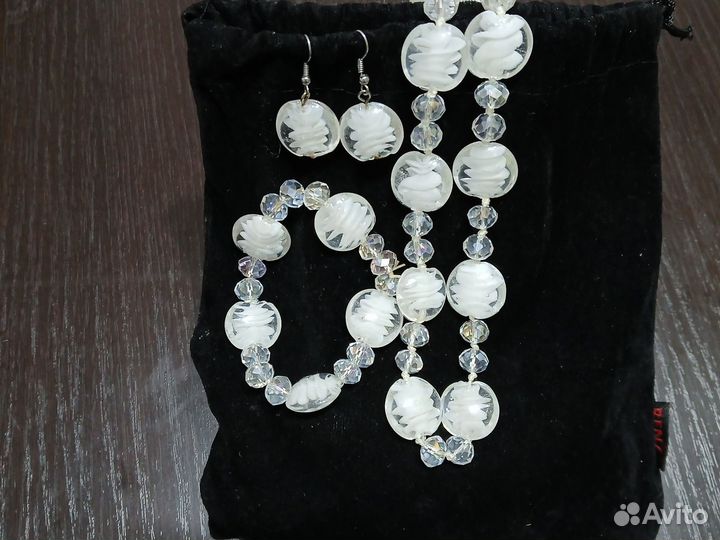 Бусы и браслет из стекляруса