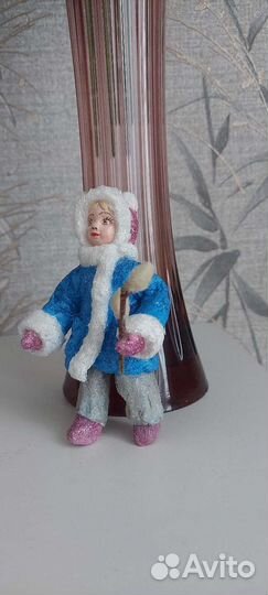 Ватная елочная игрушка