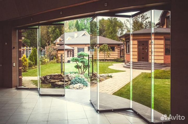 Безрамное остекление гармошка