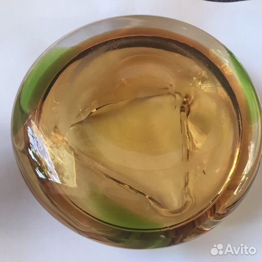 Пепельница Чешское стекло СССР Винтаж