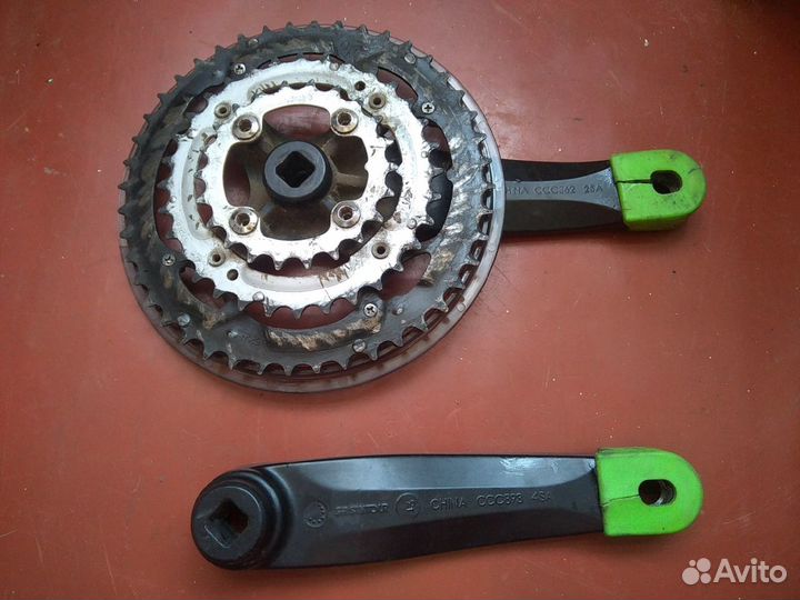 Шатуны велосипедные suntour XCM 175 мм 22/32/44T