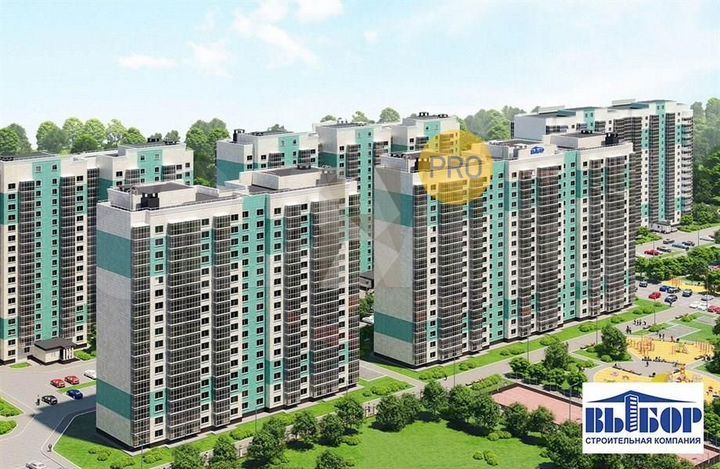 2-к. квартира, 55,8 м², 5/17 эт.