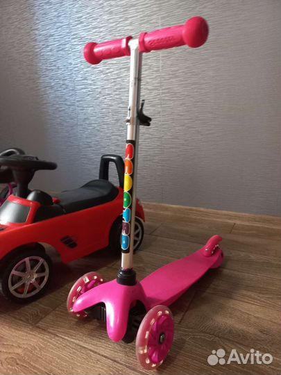 Велосипед, машина, самокат