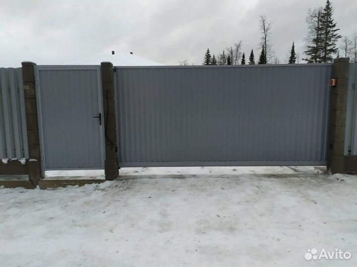 Ворота откатные сдвижные под ключ