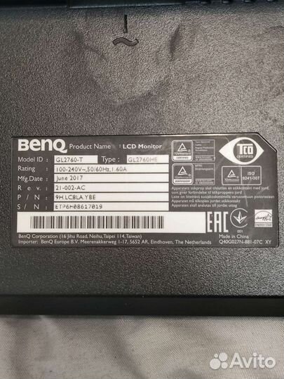 Монитор Benq GL2760