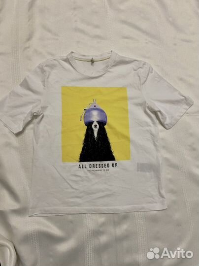 Футболка белая с принтом