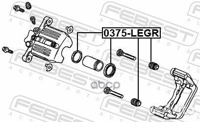 Ремкомплект суппорта тормозного заднего зад Febest