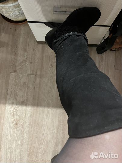Сапоги замшевые натуральные