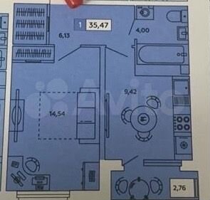 1-к. квартира, 35,4 м², 7/12 эт.