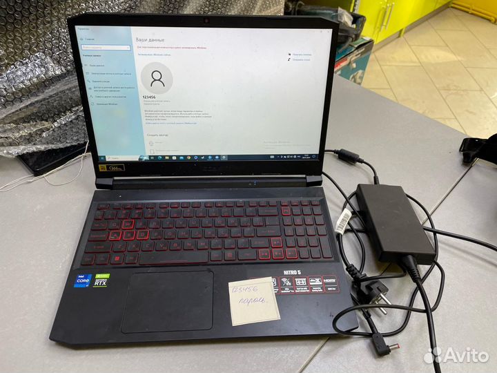 Игровой ноутбук acer nitro 5/i7-11800H/RTX 3050