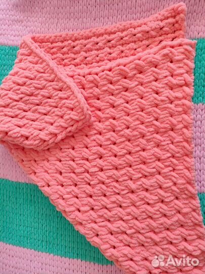 Плед плюшевый ручной работы