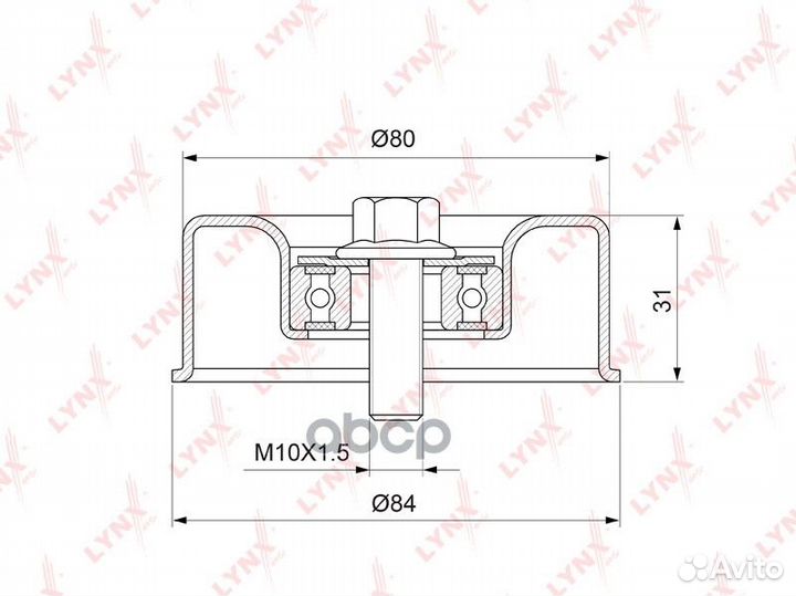 Ролик натяжной приводного ремня PB5141 lynxauto