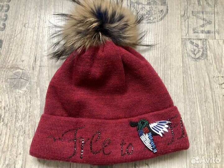 Зимняя шапка для девочки 54-55