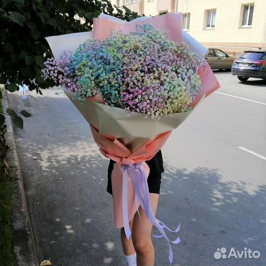 XXL Букеты из Гипсофилы. Доставка/Самовывоз