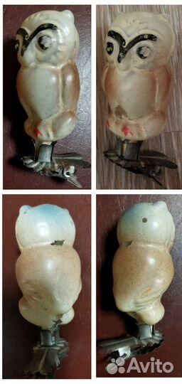 Винтажные ёлочные игрушки на прищепках