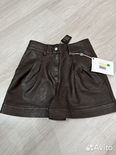 Maje шорты женские кожанные