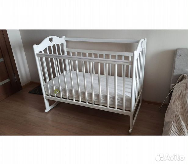 Кроватка Incanto Sofi колесо-качалка с матрасом