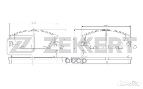 Колодки торм. диск. передн. Isuzu Campo (KB) 85