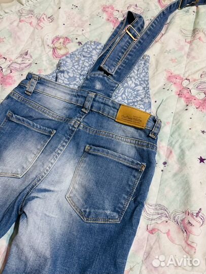 Джинсовый комбинезон для девочки zara 116