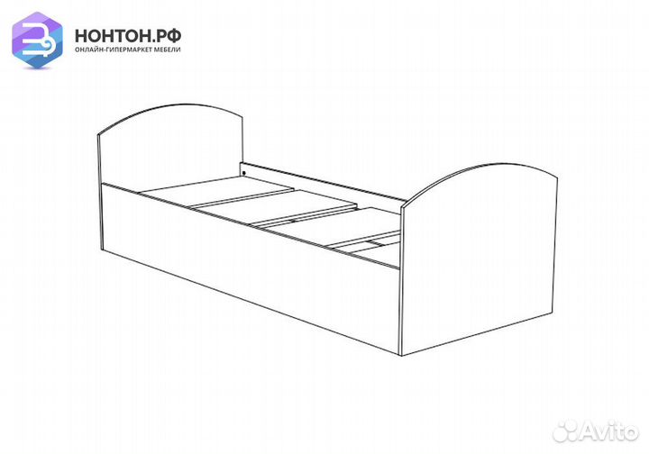 Кровать Юниор-2 сиреневый металлик / дуб беленый