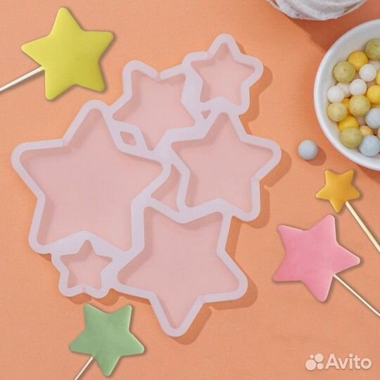Форма для леденцов «Звёзды», 15,5*13,5*0,7 см
