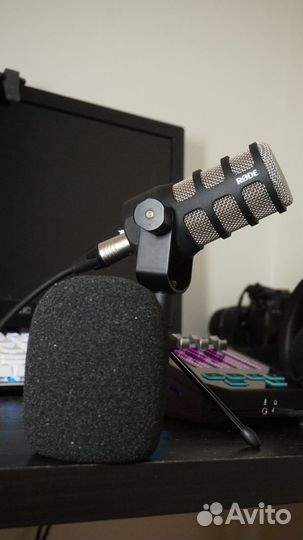 Динамический микрофон Rode Podmic + Попфильтр