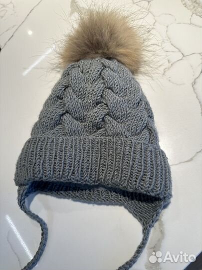 Зимняя шапка снуд комплект 2-4 года