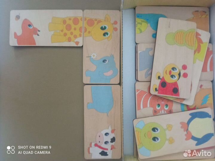 Деревянное домино Весёлая змейка