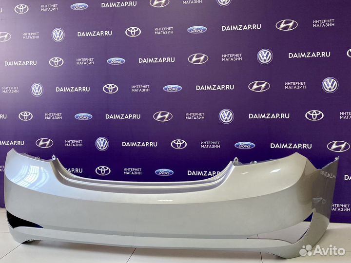 Бампер Задний Hyundai Solaris 2015 Серебристый