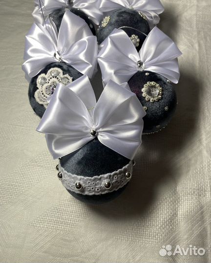 Елочные шары бархат