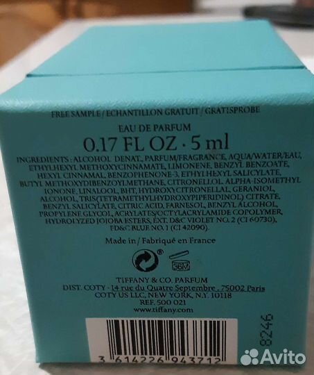 Духи Tiffany&Co 5ml.оригинал