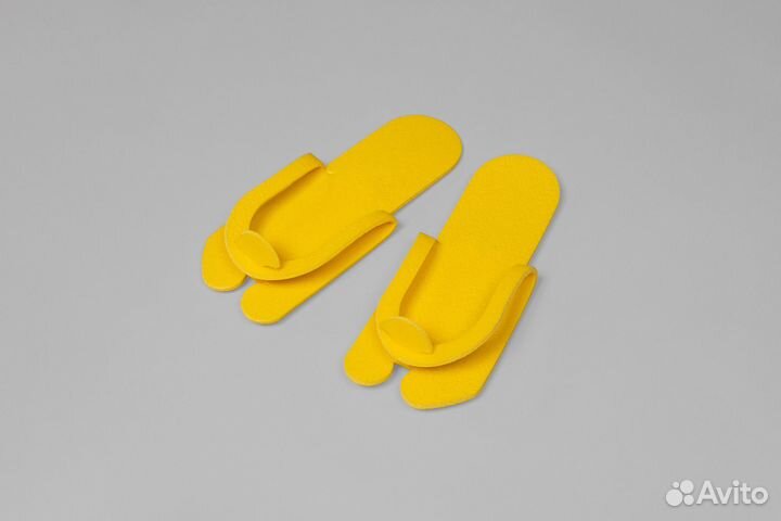 601-625 Однораз. тапочки one size 25пар ппэ желтый