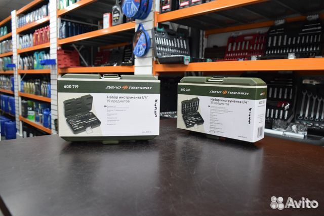 Набор головок 6-гр. с трещоткой 1/4