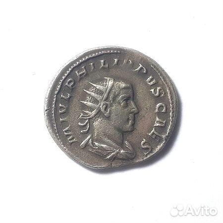 Антониниан император Филипп Араб Рим Серебро