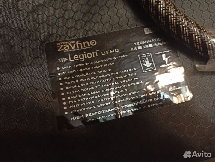 Сетевой силовой кабель Zavfino the Legion