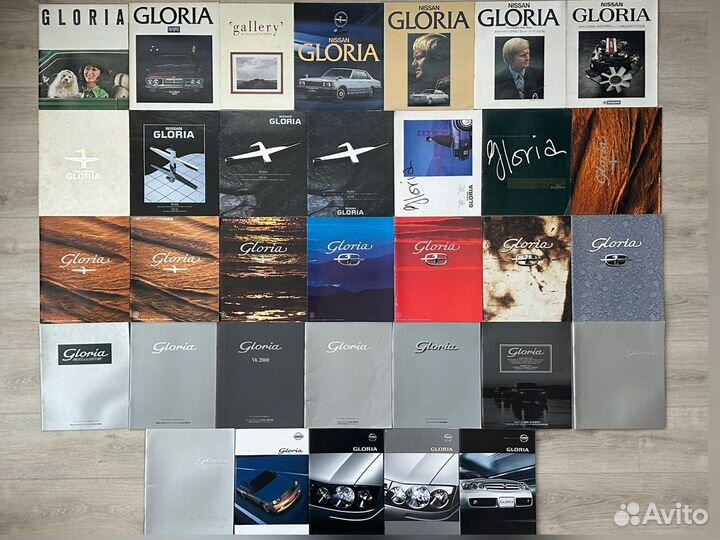 Дилерские каталоги Nissan Gloria 1973-2004 Япония