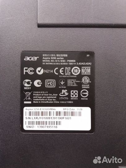 Acer aspire 5250-E303G50Mikk