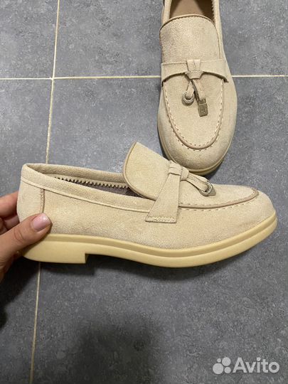 Лоферы женские замшевые