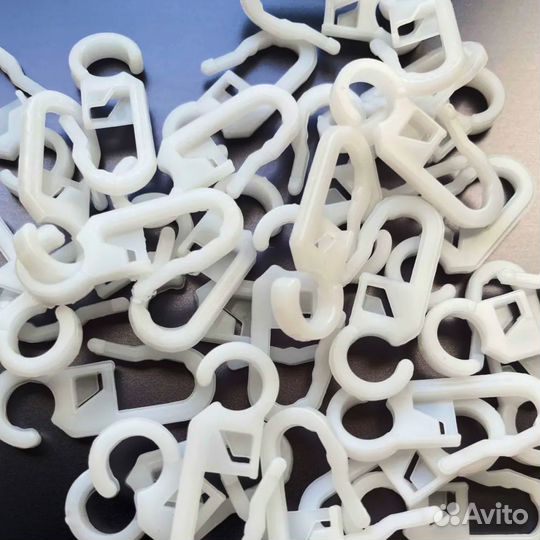 Крючки для штор на кольцо Белые