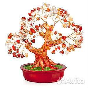 Дерево Счастья, Бонсай Сердолик Статуэтка RU*133