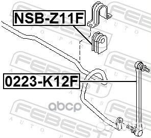 Втулка стабилизатора перед прав/лев nsbz11F