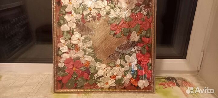 Картины вышитые лентами