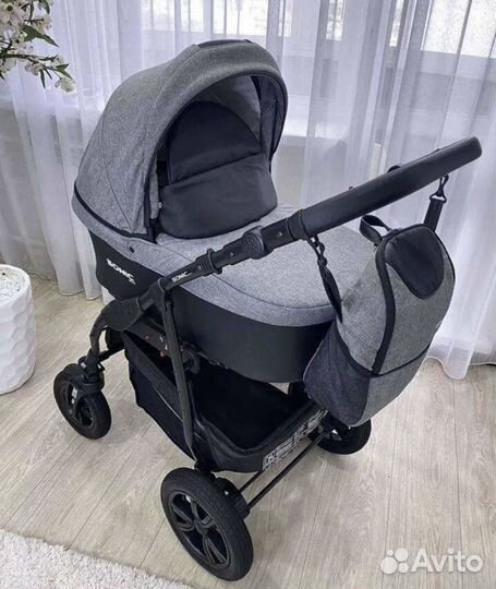 Коляска 3 в 1verdi sonik plus эко кожа + текстиль