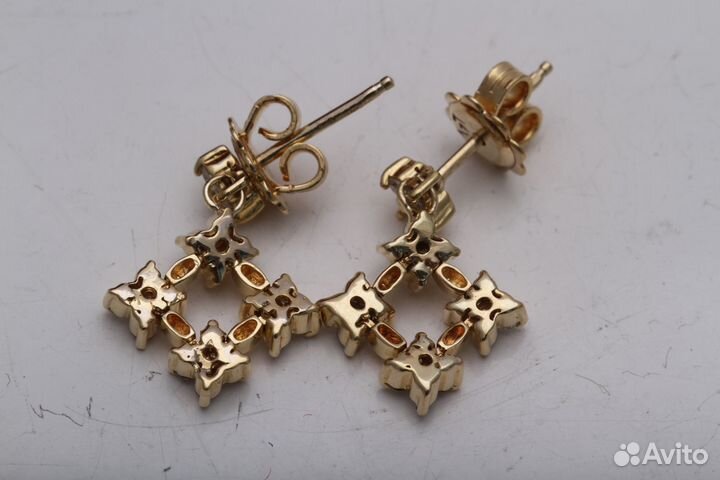 Серьги с Бриллиантами 0.71ct I.D.C. Israel